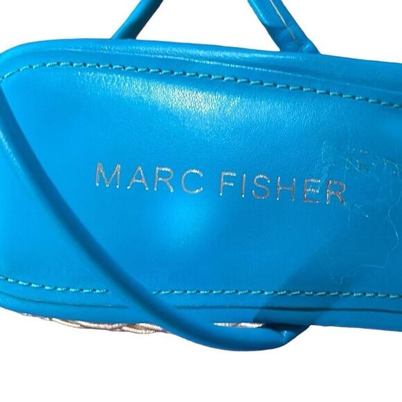 NWOT Marc Fisher Zeki platform wedge espadrilles with ankle wraps - Picture 7 of 9